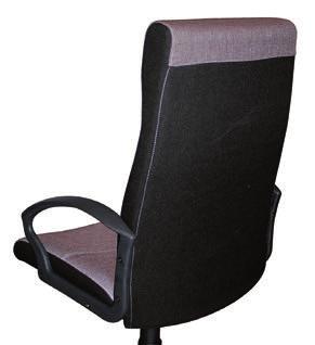 Altezza sedile regolabile mediante alzata a gas, escursione di 9 cm. Braccioli in polipropilene.