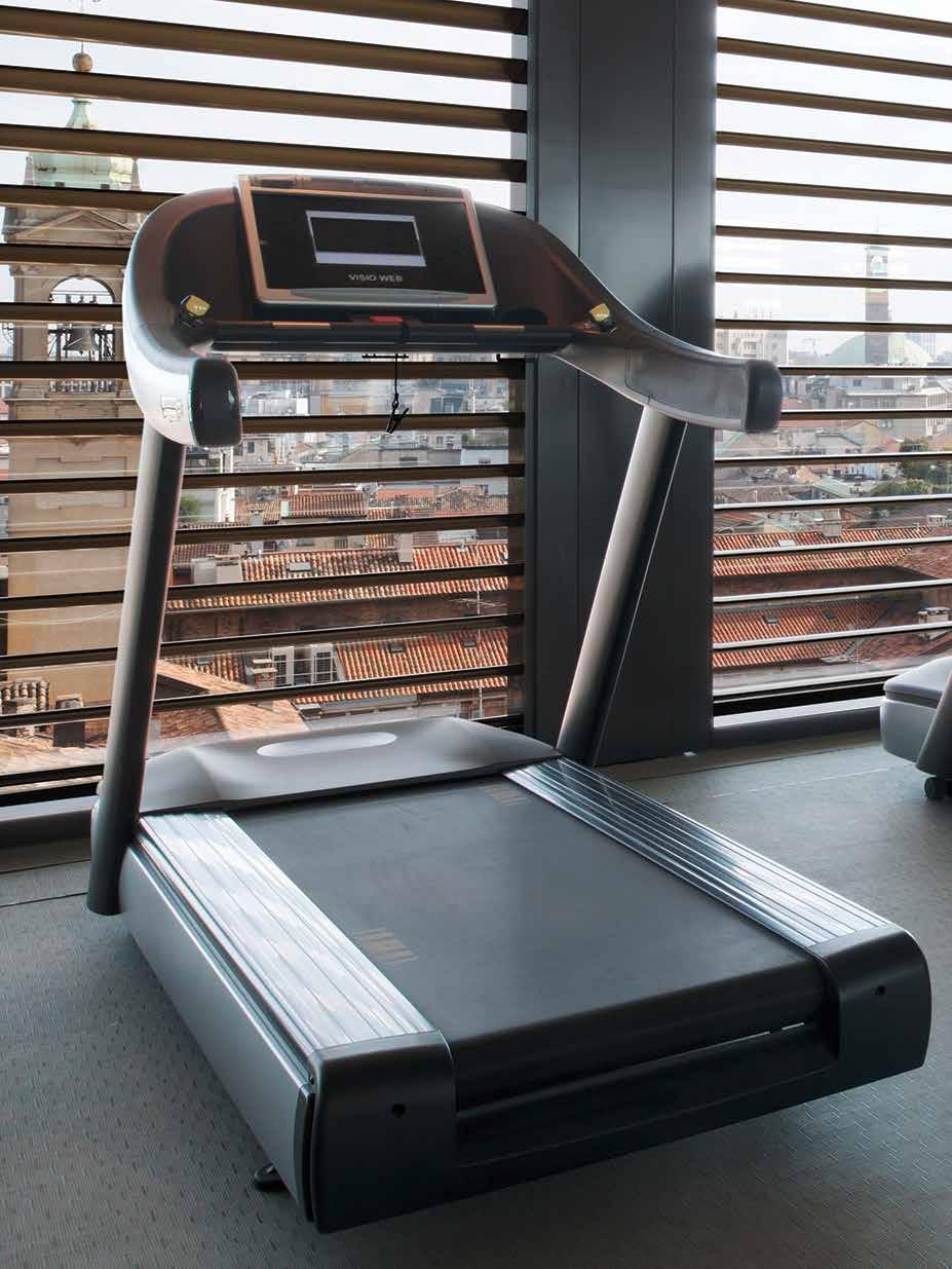 Fitness Facilities The Armani Hotel Milano Gym with its stunning view over the skyline, features a Kinesis Wall as well as a wide range of cardio vascular and modular resistance machines.