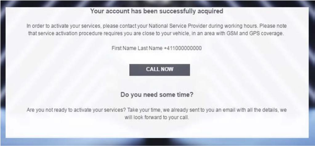 5. Come inviare la richiesta d ordine. A. Una volta premuto Conferma, il vostro ordine viene inviato. B. È possibile a questo punto contattare il Provider del Servizio Nazionale (NSP) al numero 0331.