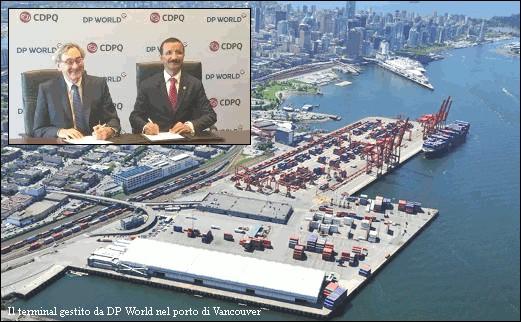 it DP World e il fondo pensionistico canadese CDPQ creano una piattaforma di investimenti per il settore portuale e terminalistico La dotazione di risorse complessiva sarà di 3,7 miliardi di dollari