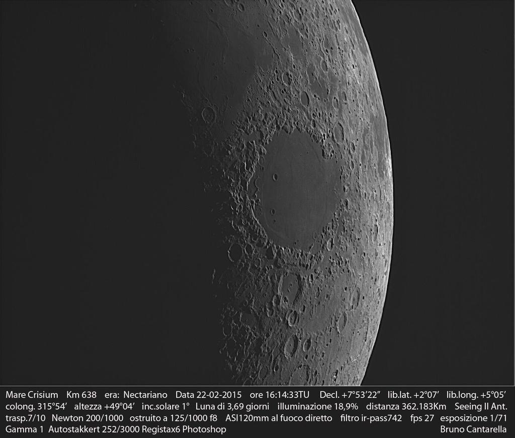 La Luna... di giorno!.. il Mare Crisium ripreso da Bruno Cantarella (UAI) alle 16:14 U.