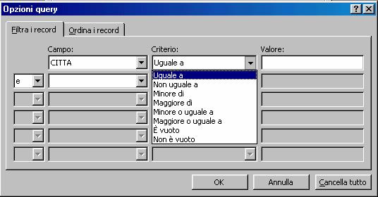 La Stampa Unione in Word 2000 Tramite questa finestra di dialogo, oltretutto è facile intuire dai campi che si possono leggere,