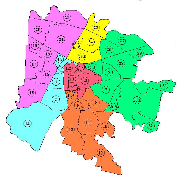 QUARTIERI E UNITA' URBANE DI PADOVA Quartieri Unità Urbane Quartieri Unità Urbane Centro 1.1 Piazze Sud-Est 1.5 Città Giardino 1.2 Savonarola 8 Sant' Osvaldo 1.