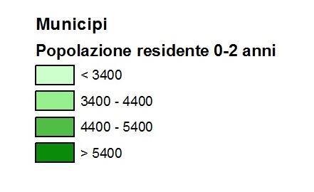 Fabbisogno di servizi sociali 9.123 residenti in età <3 anni nel VI Municipio, caratterizzato dal maggiore fabbisogno di asili nido Fabbisogno del servizio Asili Nido Roma Capitale - Anno 2014 3.