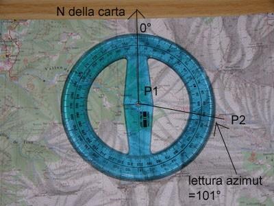 Orientarsi con Carta e Bussola Cos'è l'azimut?