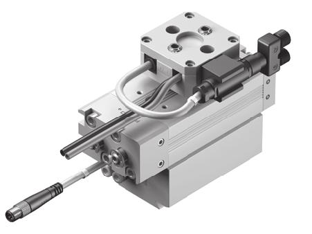 Attuatori oscillanti DRQD-B-16...32, DRQD-40...50, a doppio pistone Passaggio tubi e cavi sull albero flangiato DRQD-...-E422 DRQD-.