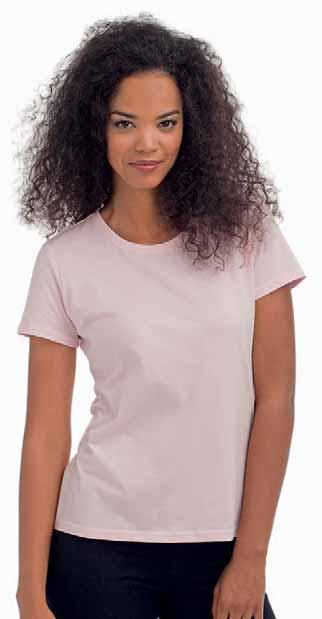 T-SHIRT 0 HA7000 p. 17 HA7100 HA7200 p. 228 Women s Crew Neck 100% cotone, T-shirt sfiancata con cuciture laterali dalla vestibilità comfort. Etichetta Tagless.