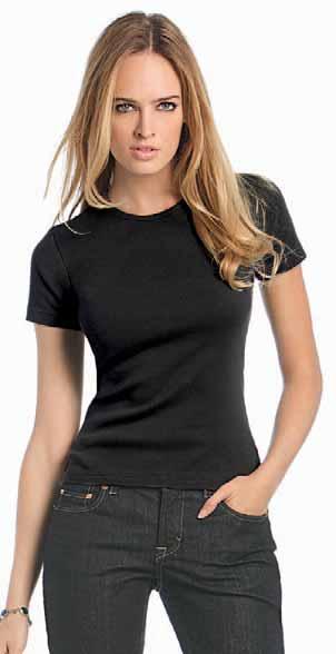 B&C Exact 190 Top/Women T-shirt 100% cotone ring spun combed, manica corta, ampio girocollo basso ed attuale.