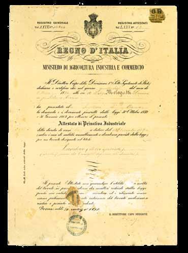 Il brevetto di Privativa Industriale rilasciato a Domenico Melegatti nel 1894 Prestigiose certificazioni attestano che il Sistema Gestione Qualità aziendale