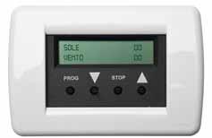 PROG STOP 120 120 Elettronica Centraline Control Units SOLE&VENTO + Tastiera 08880820 Centrale di controllo radio 1 motore sole-vento-pioggia con tastiera di comando digitale Sun-wind-rain control