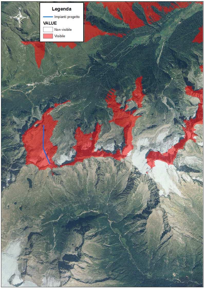 Figura 5-2 Analisi di sensibilità visiva del paesaggio (stato di fatto sx e scenario di progetto dx) Dall analisi si osserva come lo scenario di progetto, migliori notevolmente la situazione attuale