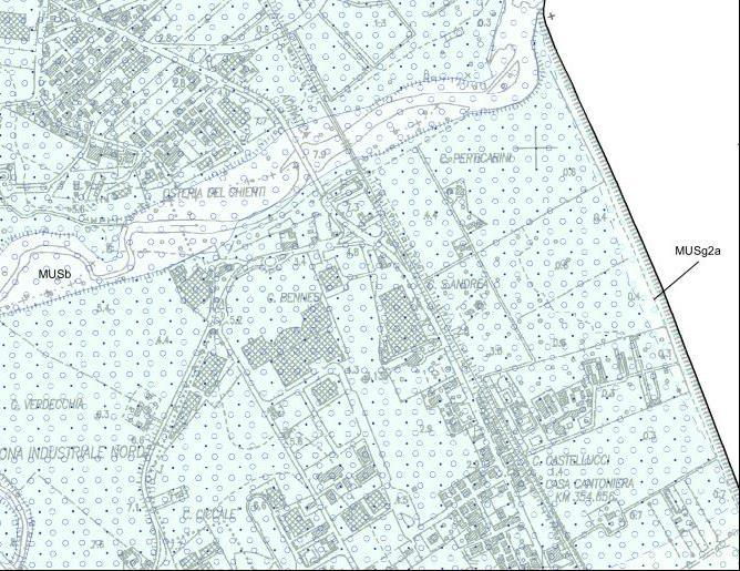 Stralcio Carta Geologica Regionale edizione CTR