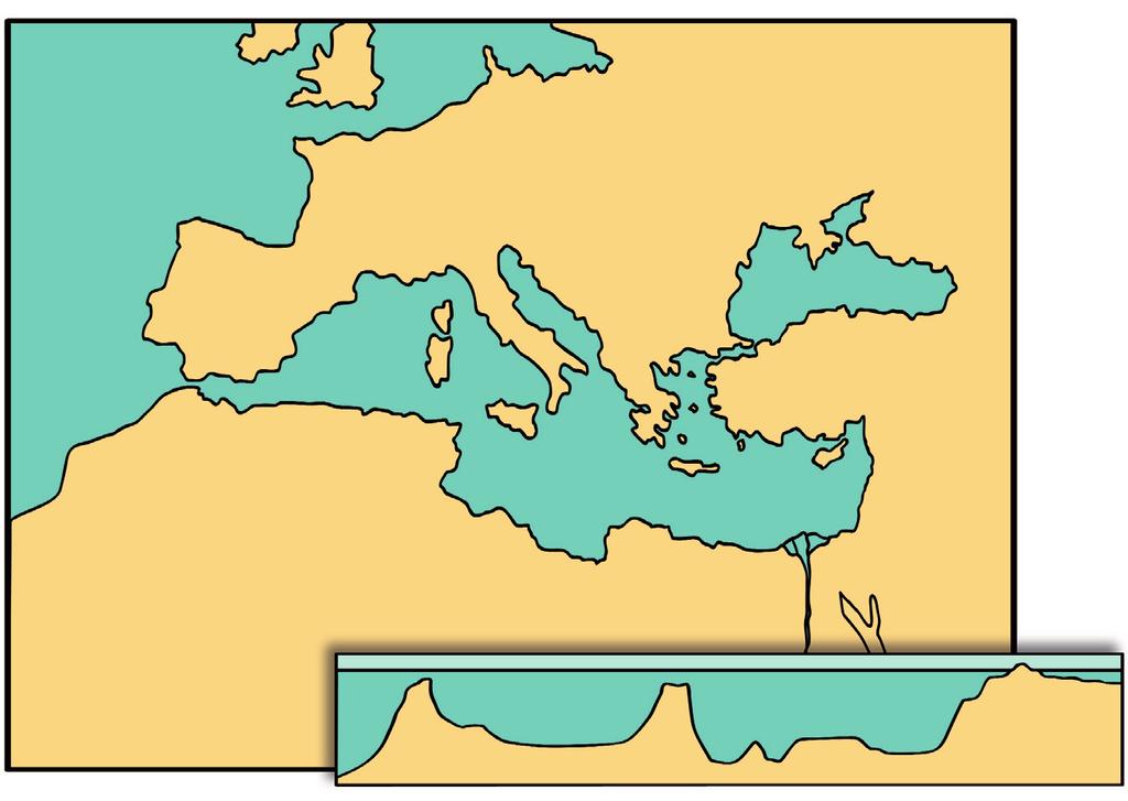 Catastrofi e Mediterraneo Il Mediterraneo si è formato in seguito alla convergenza tra Africa e Europa.