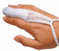 Molds to the size of fingers and can be directly applied on the wound. Indications: Mechanical barrier for the compression and/or absorption of exudates.