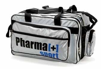 Practical hand and shoulder bag made of washable and durable nylon. Equipped with practical outer and inner compartments for the distribution of medical devices.
