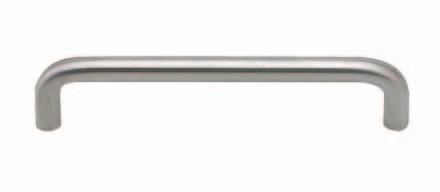 SISTEMA EURO 90 Vari 21 Maniglia acciaio inox finitura satinata Maniglia altezza 32mm, lunghezza 74mm, interasse 64mm, diametro 10mm.