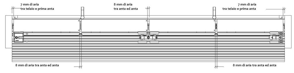 ISTRUZIONI DI MONTAGGIO GLI ACCESSORI E3CLD DANNO AUTOMATICAMENTE L ARIA TRA LE ANTE, NECESSARIA PER IL FUNZIONAMEN- TO DEL SERRAMENTO.