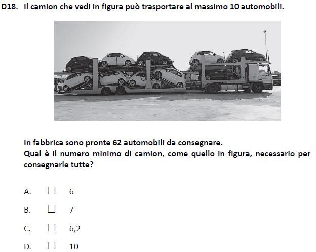 Livello 5 Classe 5^ Scuola Primaria Prova INVALSI di Matematica 2016 D18*-