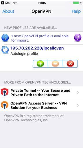 mporta&il&profilo&in& OpenVPN& A@va&il&VPN& Puoi chiudere l applicazione Open VPN e tornare all applicazione nfiniteplay.