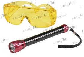 con occhiali 3 Livelli di Sensibilità fino a 1,5g/anno Lunghezza della sonda: 43cm Compatibile con R12, R134a,