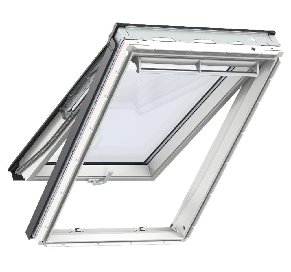 Specifiche Tecniche Finestra per tetti in legno/poliuretano bianco VELUX con apertura vasistas/bilico Descrizione del prodotto Realizzata con legno stratificato termotrattato (TMT) e isolato