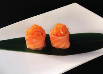 Gunkan Polpette di sushi 42/ Gunkan salmone Salmone all esterno,