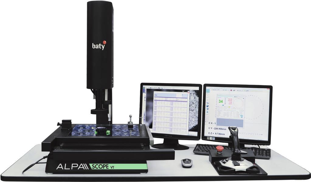 ALPA SCOPE VT CNC 3 dimensioni, 1 misura ALPA SCOPE VT CNC ALPA SCOPE VT CNC è una macchina di misura 3D ottica e a contatto (opzionale) con movimento motorizzato.