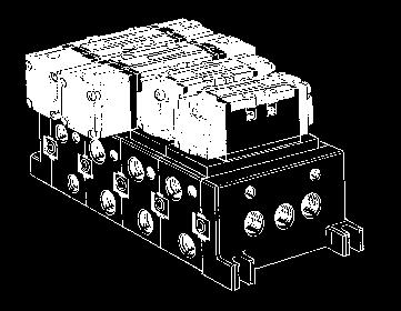 Azionamento pneumatico: ISOw Manifold Manifold: Serie VVA7 Standard Caratteristiche Taglia manifold Valvola applicabile Stazioni Attacchi A, B Connessioni Attacco P, R1, R Blocchetto di alimentazione