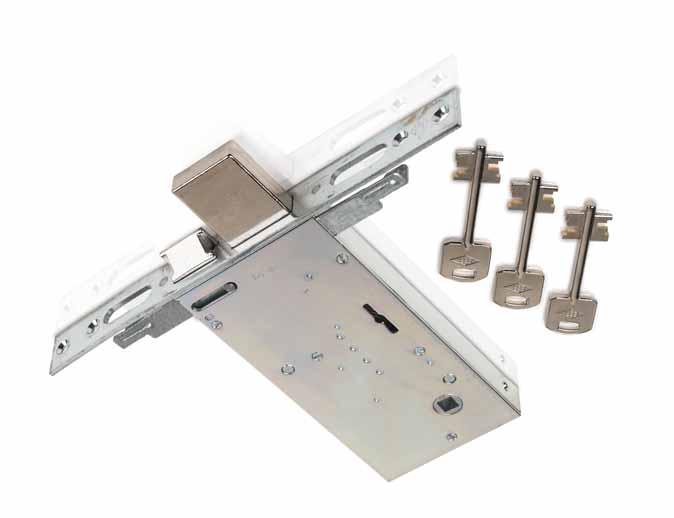 Doppia Mappa (Meccanica) Multilever Lock (Mechanical) Serratura meccanica da fascia a doppia mappa ad o punti di chiusura Caratteristiche tecniche: Versioni - Scrocco e catenaccio - Solo catenaccio -