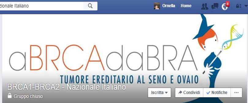 Tutto è nato su Social Network tre anni fa, creando un gruppo dal nome: «BRCA1-BRCA2 - Nazionale Italiano» Dal mondo virtuale ci siamo spostate in