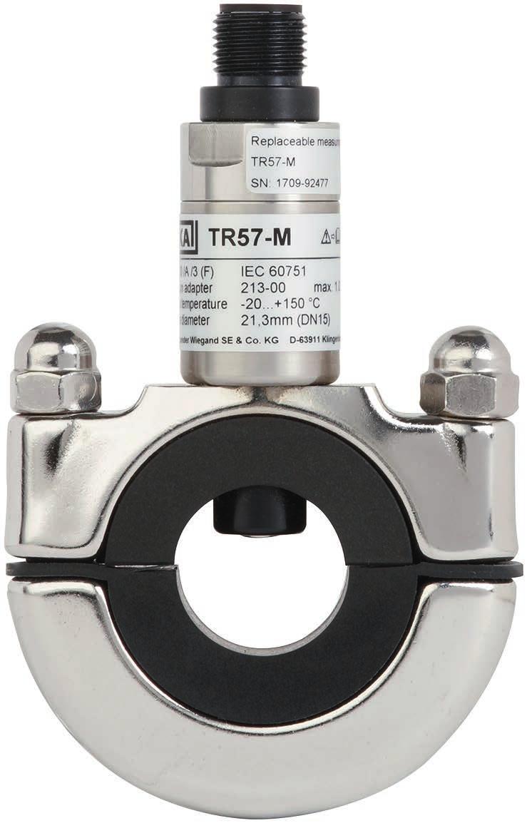 Misura di temperatura elettrica Termoresistenza per misure superficiali su tubazioni, attacco clamp Modello TR57-M, esecuzione miniaturizzata Scheda tecnica WIKA TE 60.