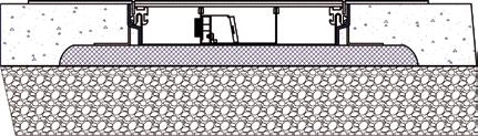 Canali a pavimento tipo 8880 Modalità di montaggio Variante 1: montaggio su massetto di cemento livellato Rivestimento del pavimento Riempimento Strisce di posizionamento consigliate Massetto di