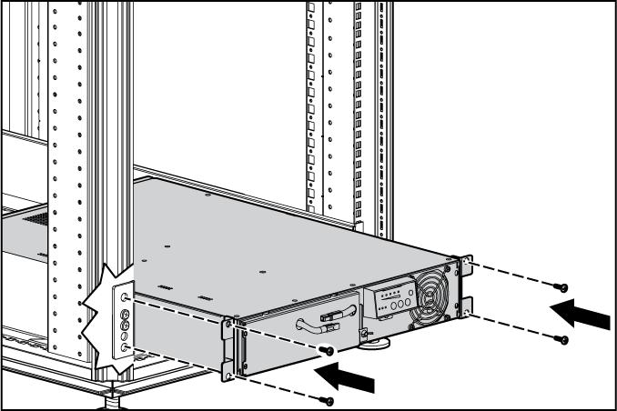 Installazione dell'ups su rack Prima di procedere all'installazione dell'unità, leggere con attenzione e attenersi rigorosamente a tutte le avvertenze riportate in Precauzioni a pagina 1.