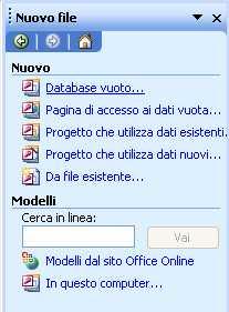 A questo punto compare la finestra in cui Access ci chiede di assegnare il nome al database che vogliamo creare Chiamiamo il database LIBRI-CASA Creazione di un database (2) Ora