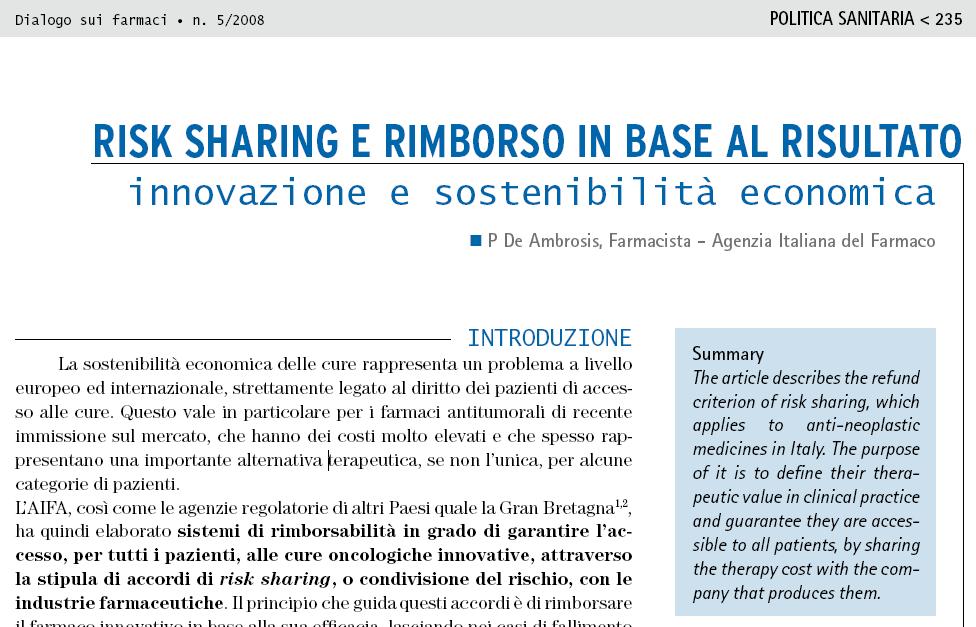 Evoluzione della Sanità Innovazione &