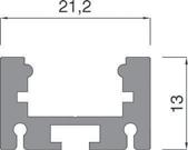 Finitura/ Finishing Disegno tecnico/ Technical drawing Nastri LED compatibili/ Compatible LED strips AA