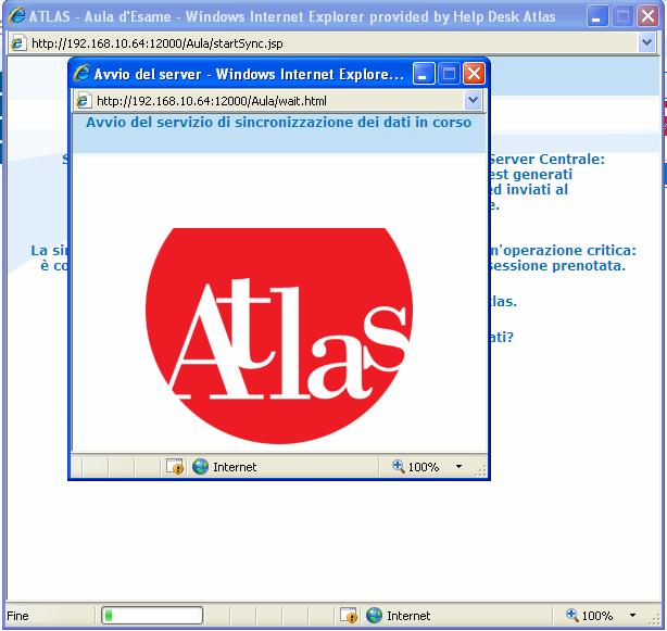 ATLAS Sincrnizzazine : Si blcca sul lg rss di Atlas La sincrnizzazine si blcca al messaggi Avvi del servizi di allineament dati in crs DESCRIZIONE DEL PROBLEMA La sincrnizzazine si blcca al messaggi