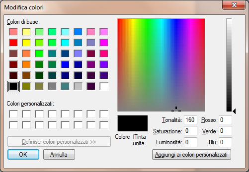 Strumento modifica colori Utilizzare Modifica colori per selezionare un nuovo colore. La varietà di colori disponibili in Paint consente di scegliere esattamente il colore desiderato.