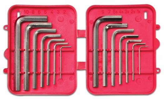 al cromo vanadio - nichelate Hexagonal wrench set in PVC bag Serie chiavi maschio esagonale piegate in cassetta