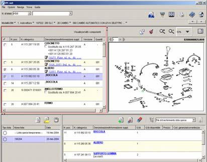 Questa finestra mostra l elenco di tutti i Ricambi selezionati sul Catalogo con le relative quantità.