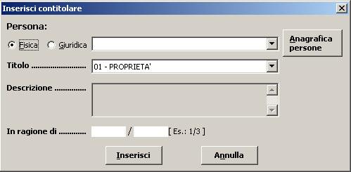 Si procede con il tasto e si clicca sul tasto per l inserimento dei dati. Fig. 15 Fig. 16 Tramite i menù a tendina in Fig.