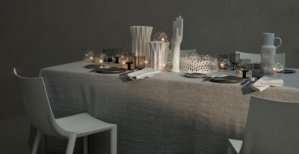 TAVOLA Sulla tavola: RICELUX Tovaglia in lino e cotone