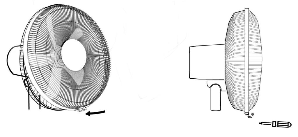 MONTAGGIO DELLA PARTE VENTILAZIONE Aprire la confezione ed estrarre le parti dell'apparecchio. Albero motore. Avvitare il dado sull albero motore (attenzione - in senso antiorario).