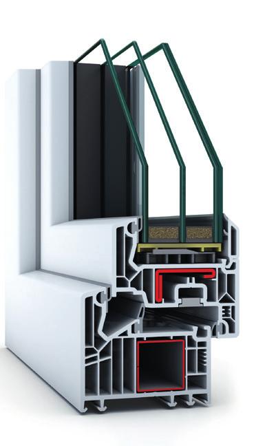 Uw= ~0,7 con triplo vetro Uw= ~1,0 con doppio vetro Softline D 82 Uf 1,0 Sistema multicamere con profondità 82mm 7 camere e 3 guarnizioni Softline D82 rappresenta sicuramente l avanguardia nei