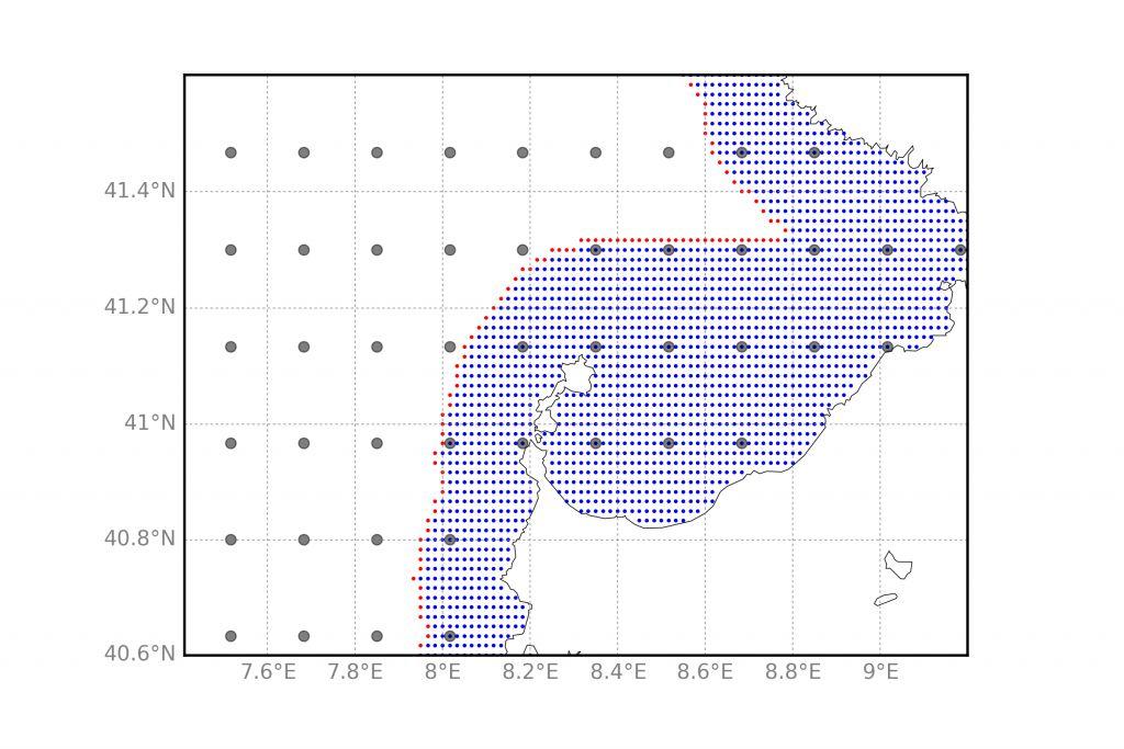 Mediterraneo: 1.8 km Griglia fina (costa) Risoluzione 1.