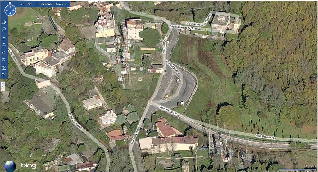 MISURE DEL CAMPO ELETTROMAGNETICO IN BANDA STRETTA NEL SITO: VIA DELL EREMO (PIAZZETTA) Strumentazione utilizzata: Le misure in banda stretta sono state effettuate con un analizzatore di spettro