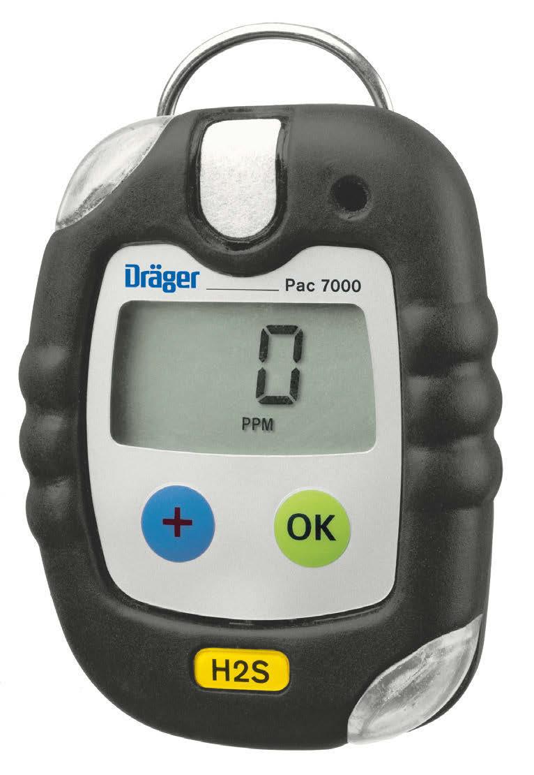 Dräger Pac 7000 Dispositivo di rilevazione monogas La sicurezza sul posto di lavoro viene prima di tutto: in funzione del sensore scelto, il rilevatore monogas Dräger Pac 7000 avverte l'utilizzatore