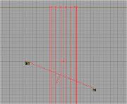 Su una visuale laterale si impostano due (o tre) marker per identificare un piano di