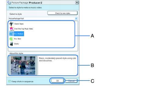 È possibile selezionare uno dei 5 stili di visualizzazione disponibili. Selezionare uno stile, quindi fare clic su [OK]. A Selezionare uno stile di visualizzazione.