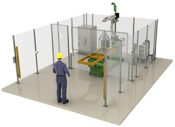 SCHEDA TECNICA EA 2 CELLA ROBOTIZZATA DI SALDATURA Easy Arc 2 Cella robotizzata di saldatura con processo MIG/MAG e posizionatore a doppia 0-180 La soluzione include: Robot di saldatura PAP, polso